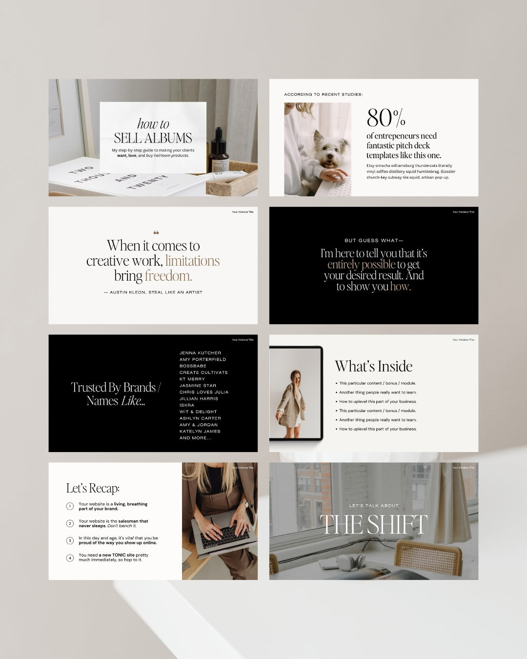 The Speaking + Presentation Canva Slide Deck - Modern Market