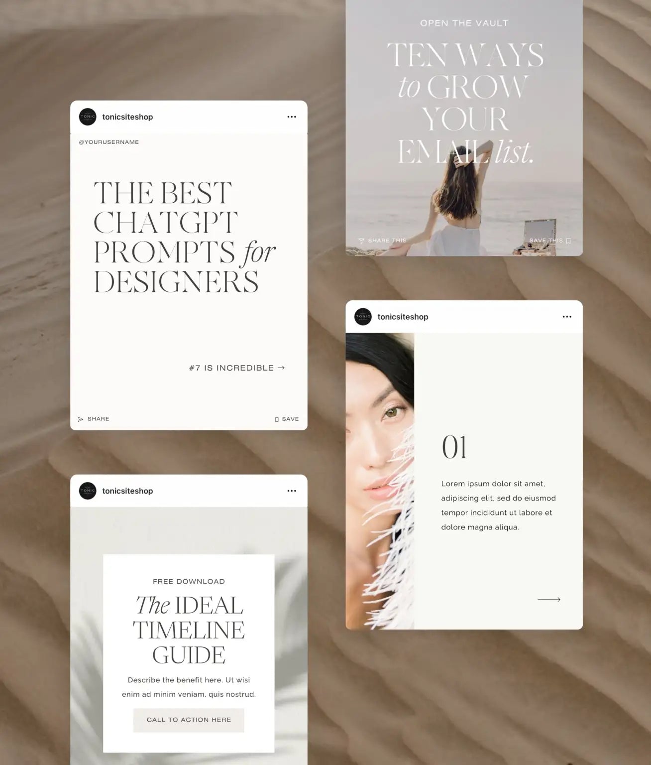 Vesper Social Media Canva Templates - Modern Market