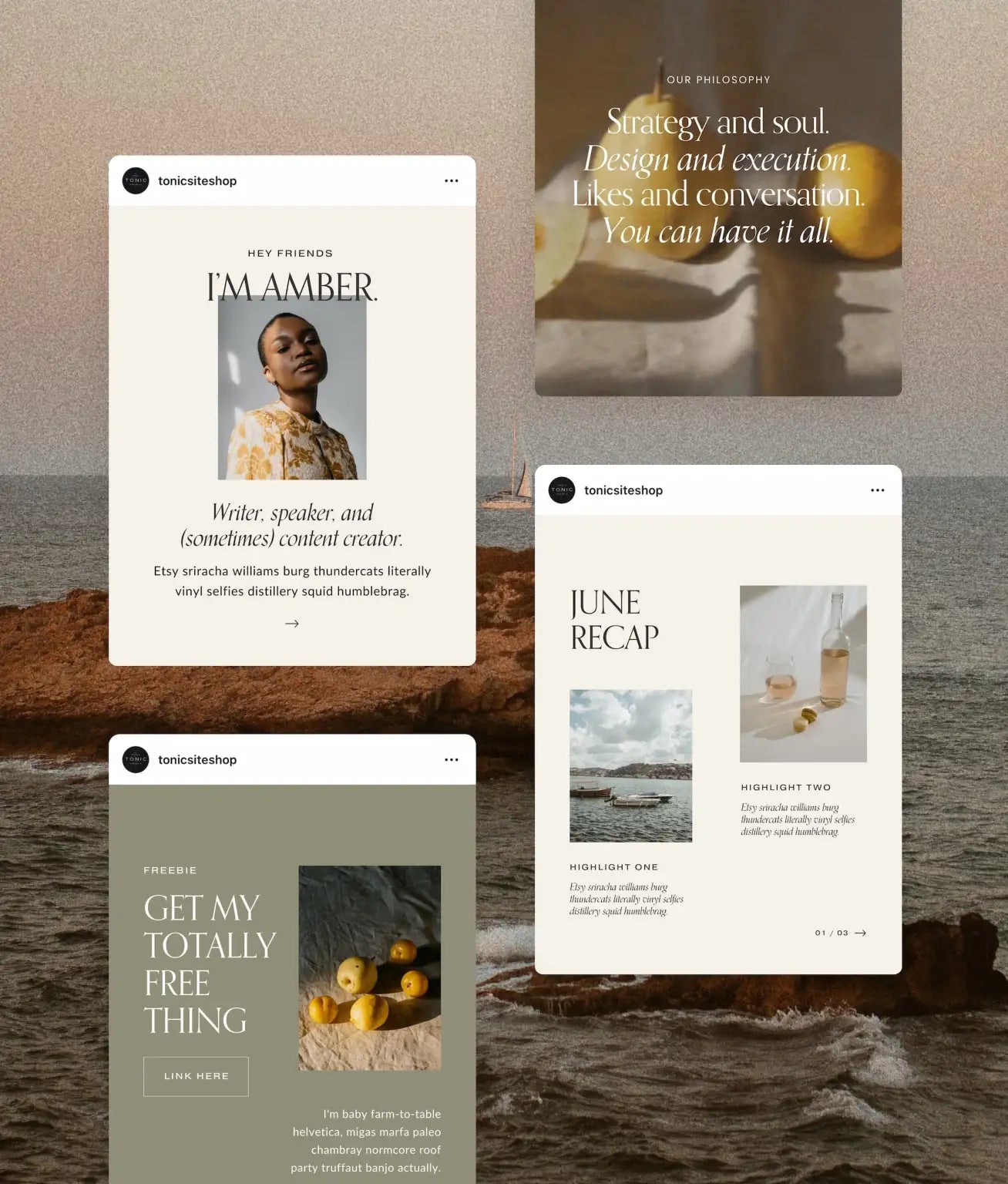 Bijou Social Media Canva Templates - Modern Market