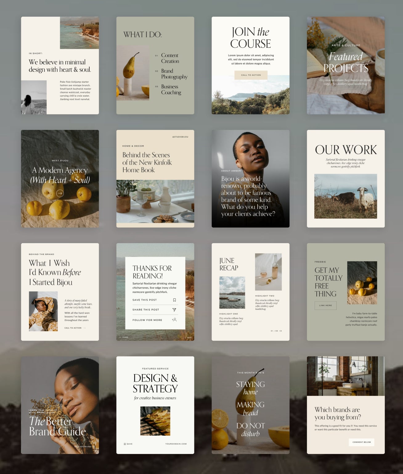 Bijou Social Media Canva Templates - Modern Market