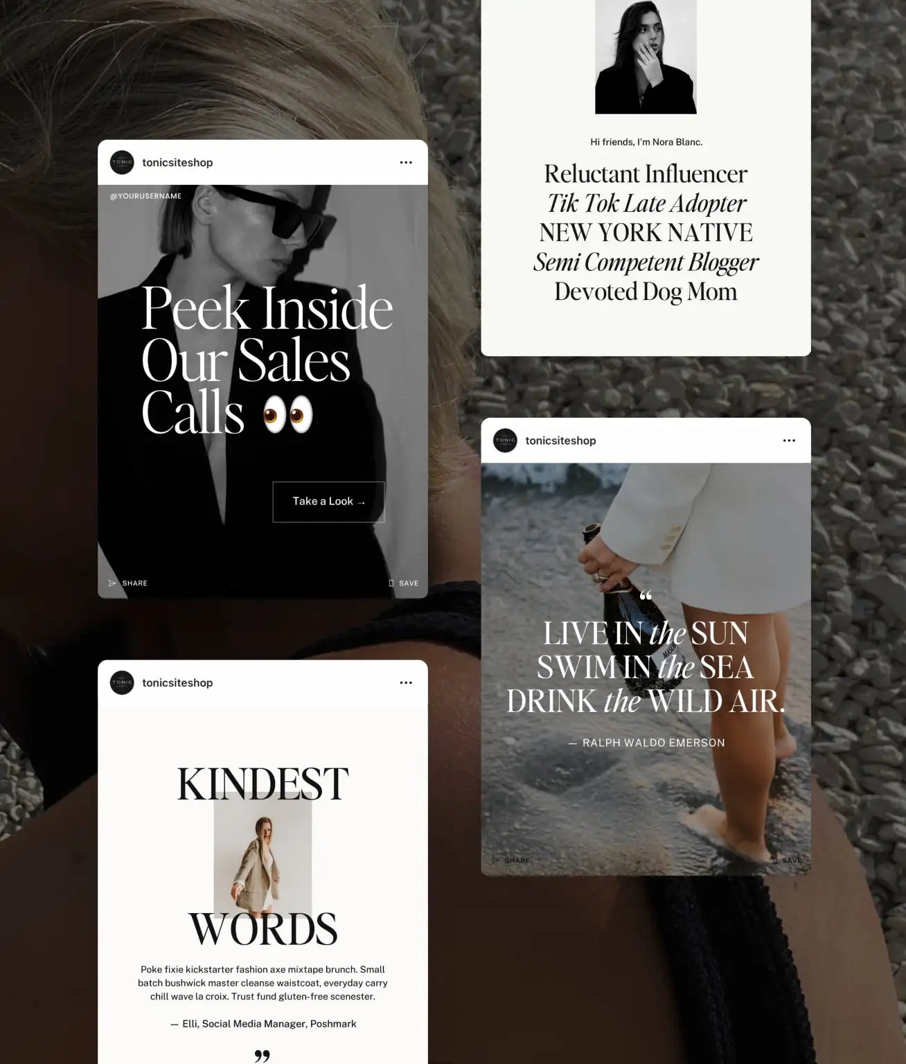 Lillet Blanc Social Media Canva Templates - Modern Market