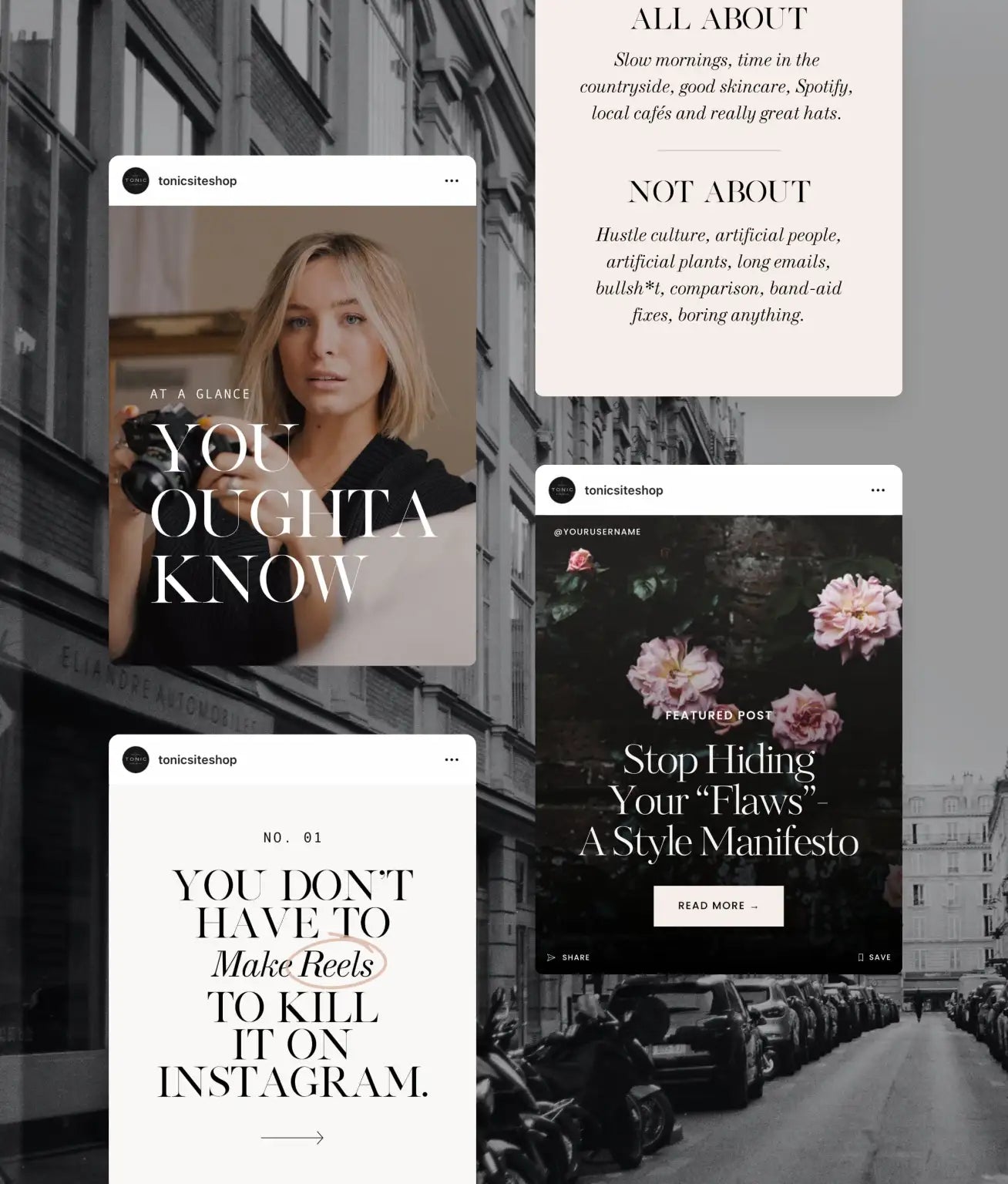 Manhattan Social Media Canva Templates - Modern Market