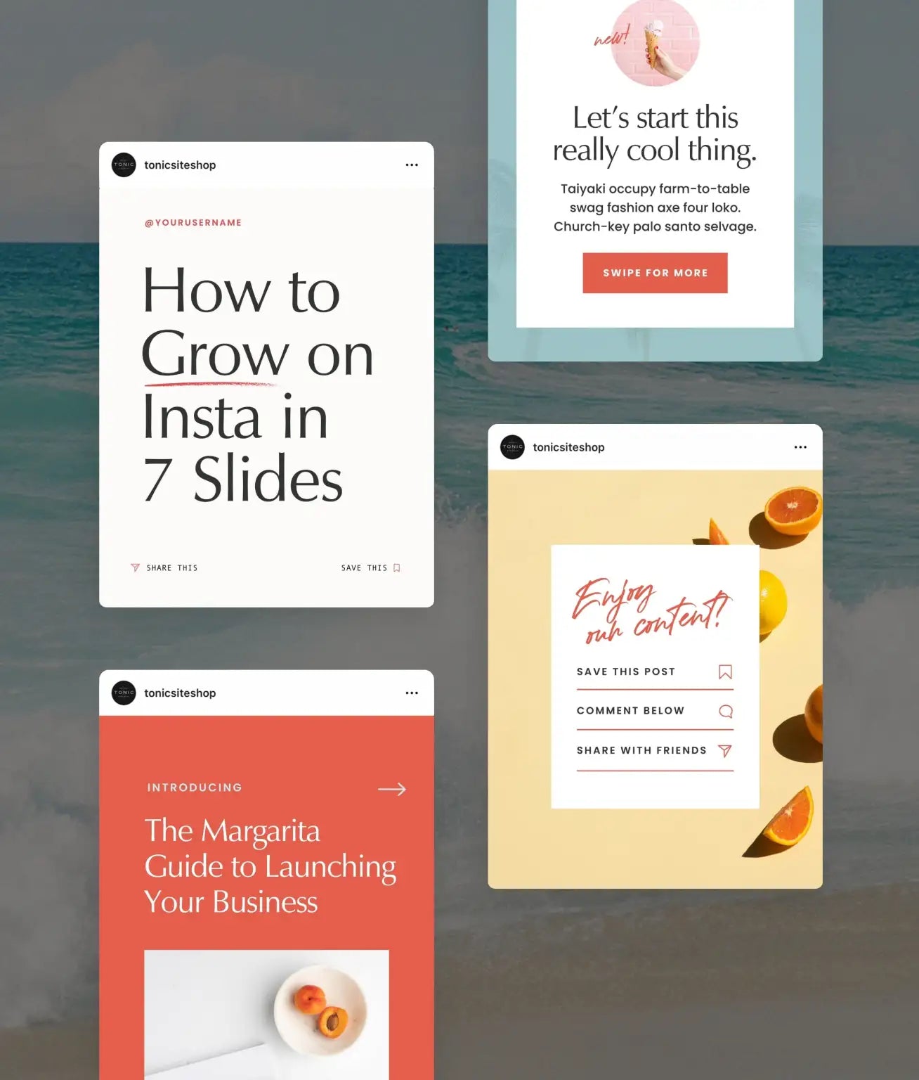 Margarita Social Media Canva Templates - Modern Market