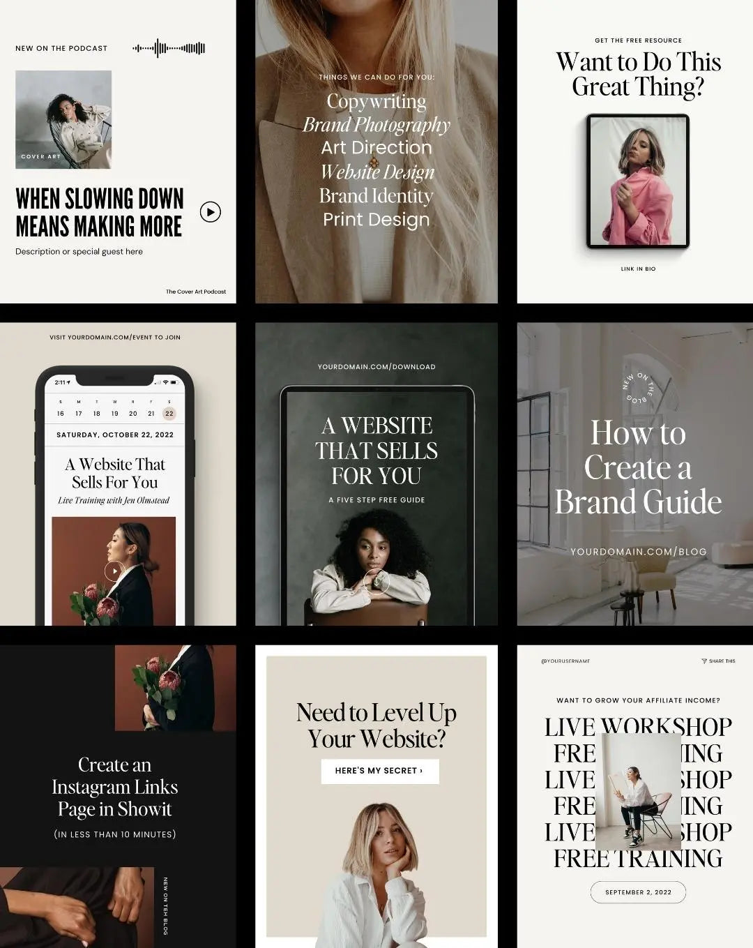 The Canva Marketing Templates - Modern Market