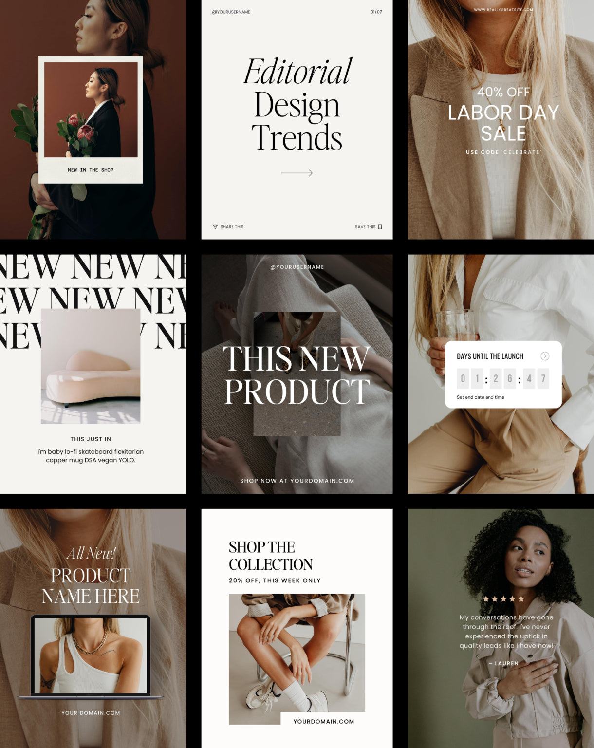 The Canva Sales Templates, Batch No. 01 - Modern Market